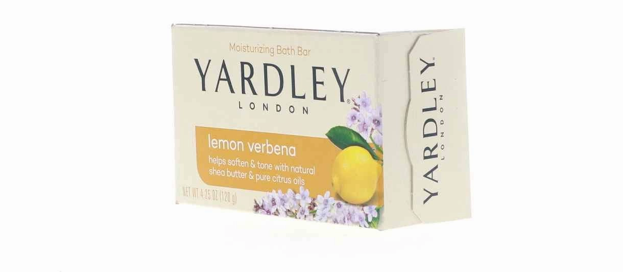 Yardley London Lemon Verbena with Shea Butter & Pure Citrus Oil Moisturizing Bar 4.25 ozr (Pack of 12)