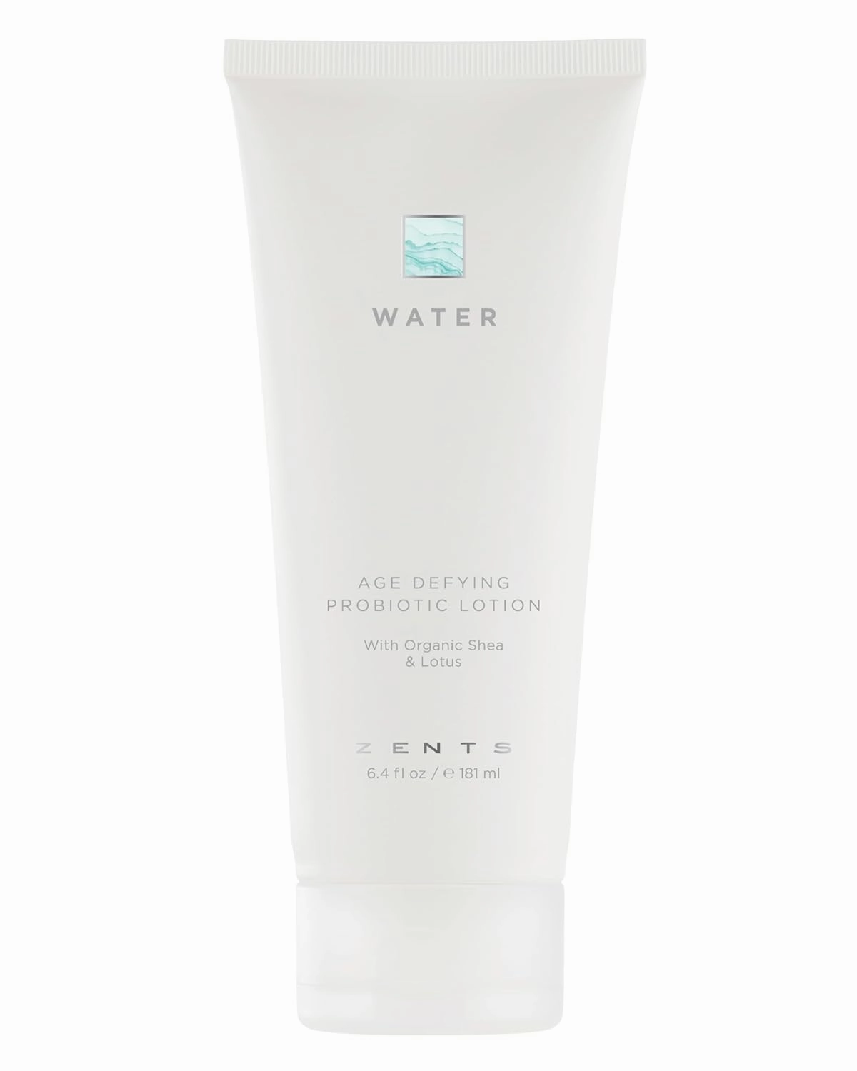 Zents Age-Defying Probiotic Body & Hand Lotion (Water) | Moisturizing Lotion with Hyaluronic Acid & Organic Shea Butter | Nourishes & Hydrates Skin | 6.4 fl oz
