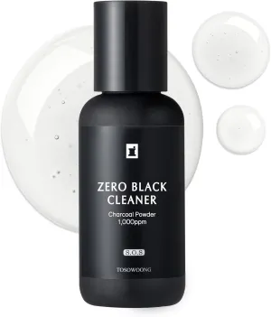 Zero Black Cleaner, Blackhead Remover with Salicylic Acid, Witch Hazel and Charcoal, Exfoliating Face Wash, Sebum Softener and Chemical Peel for Face, Korean Skin Care, 50ml, 1.69 fl. oz.